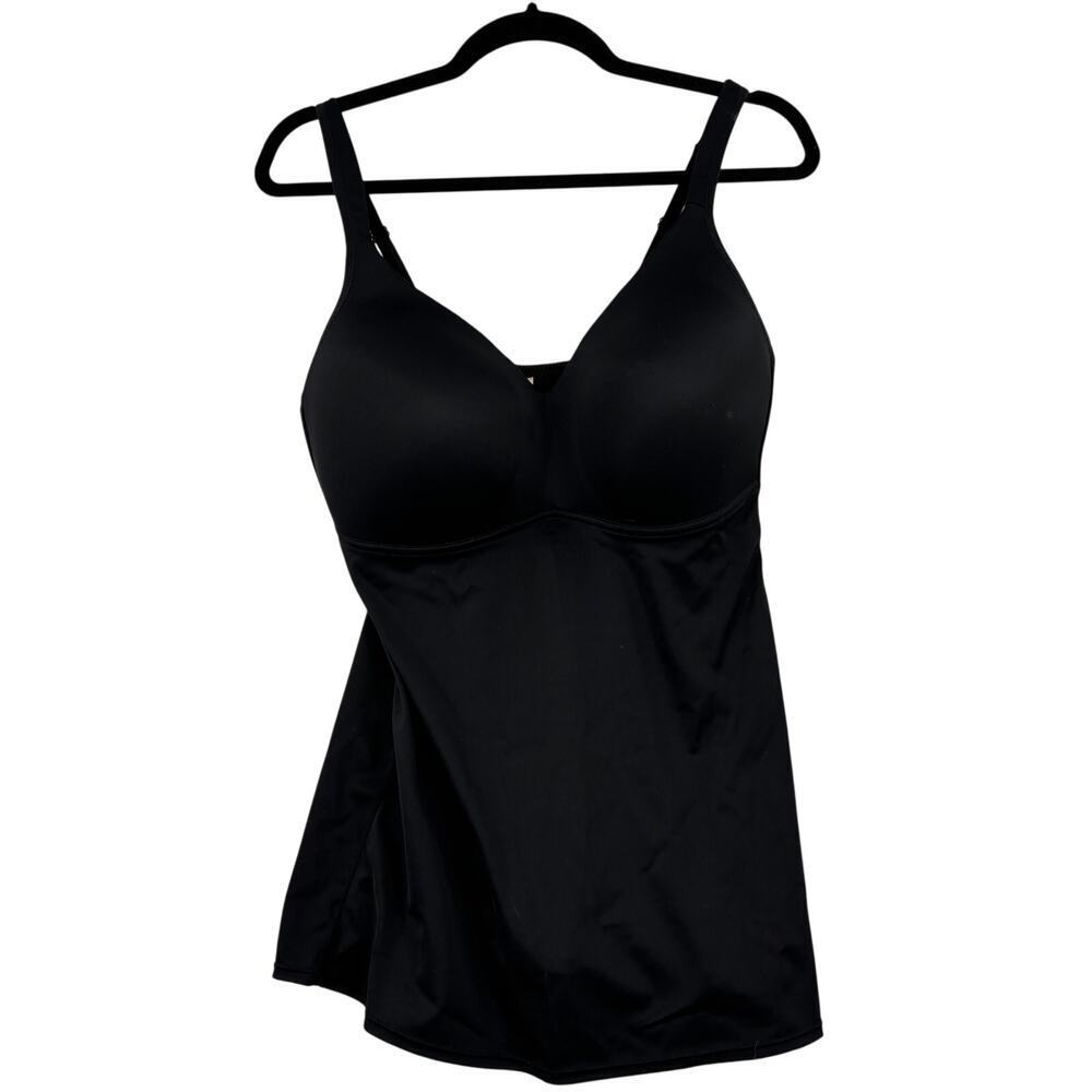 Rhonda Shear Camisole Shaper Tank Built in Bra Size 2X Black Padded Cups